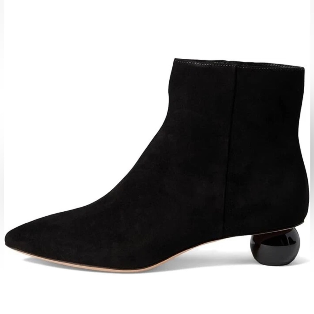 New Kate Spade Women's Black Leather Sydney Dress Booties Size 7.5B Narrow - Picture 2 of 16